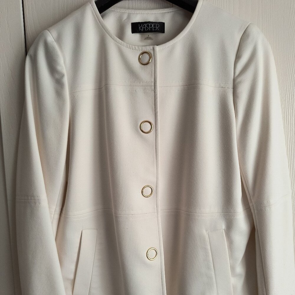 Kasper Cream Jacket - Size 8